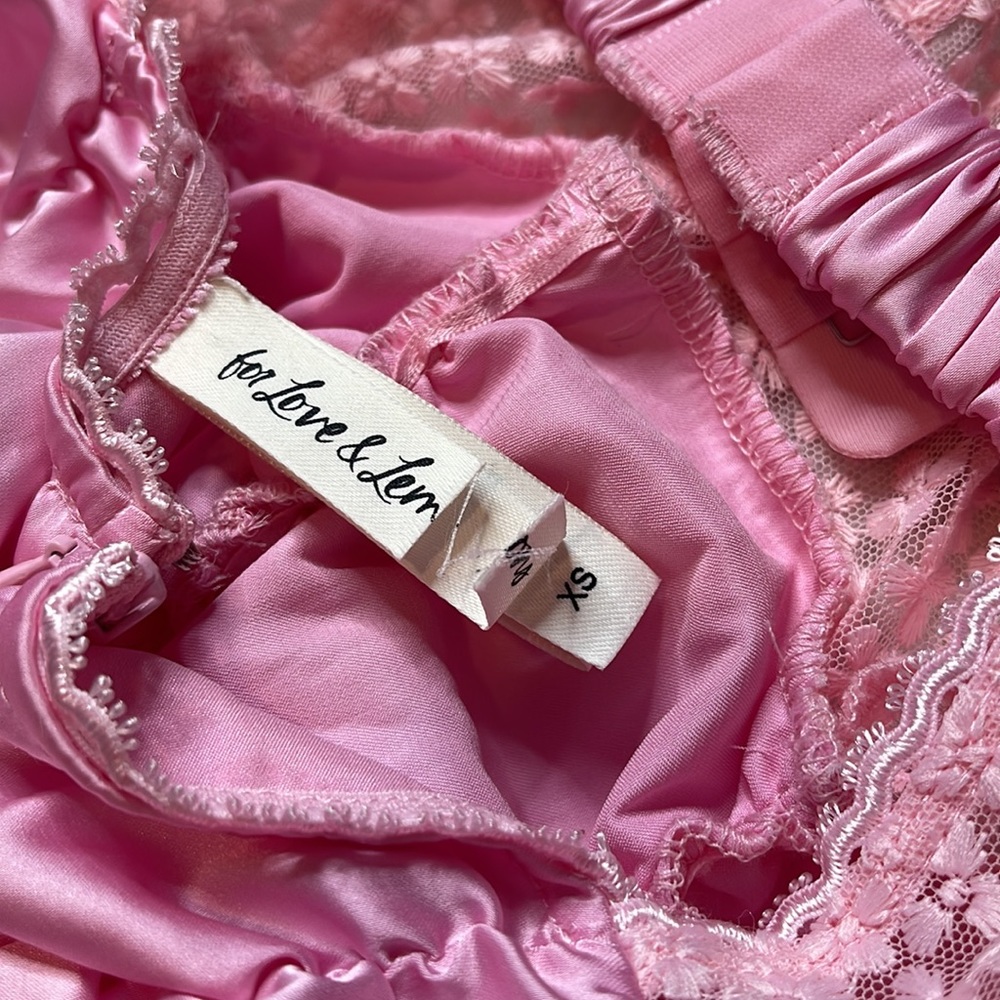 for love & lemons pink mini dress - SIZE: XS - Picture 4 of 4